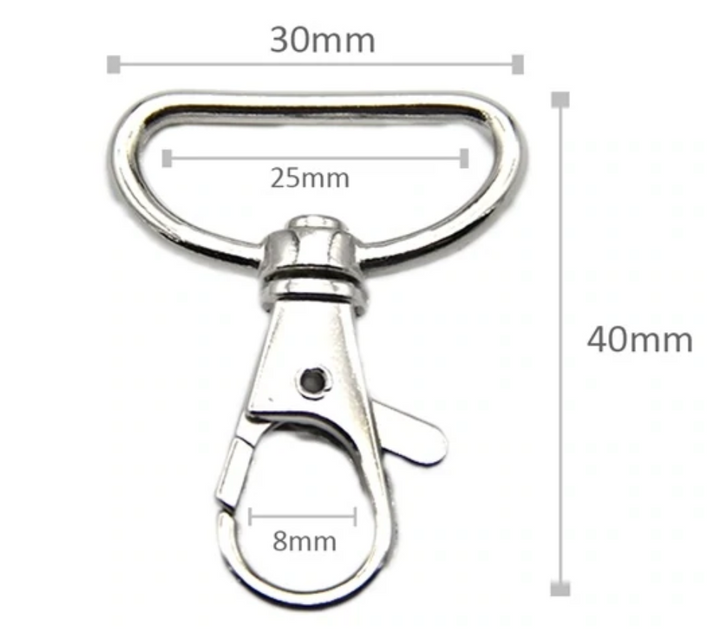 Lobster Clasp Swivel Key Rings in Silver