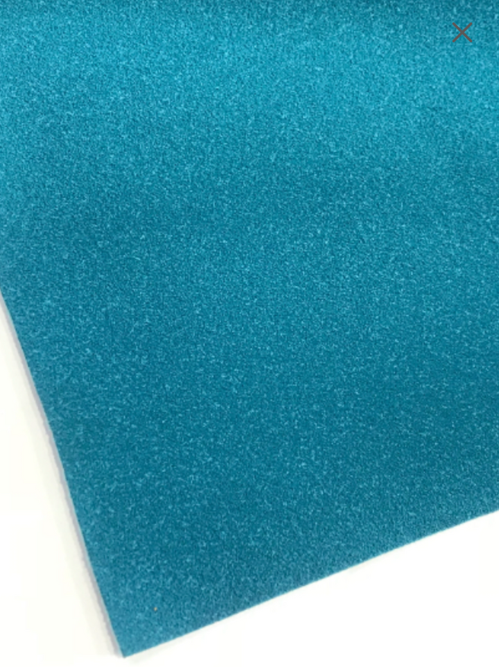 Feuille de cuir en faux suède bleu sarcelle