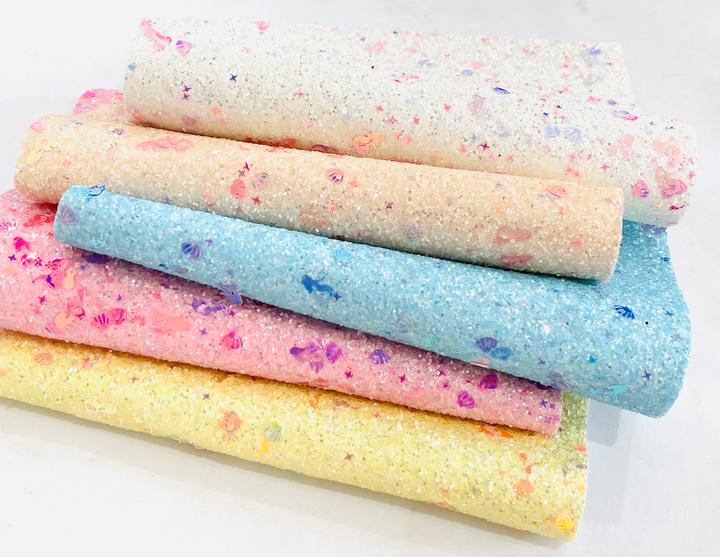 Yellow Mermazing Crystal Chunky Glitter Sheet