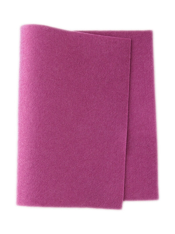 Magenta Kiss Feuille de Feutre Pure Laine Mérinos 1 mm 20 x 30 cm
