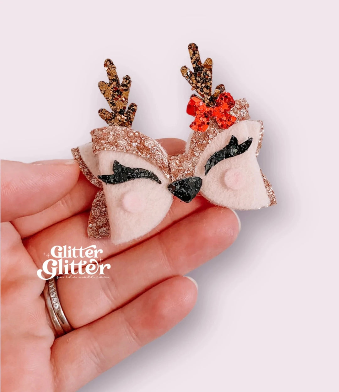 Beauty Blitzen Bow 2.5” Die Glitter Glitter On The Wall Exclusive