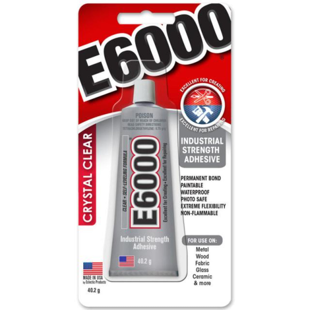E6000 Clear Adhesive Industrial Strength - 40.2g 1oz 29.5ml (road freight only, no international orders)