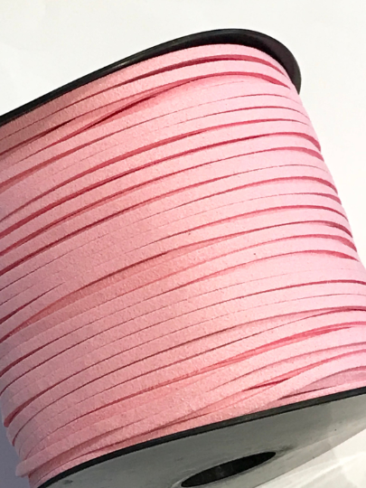 Fairy Pink Faux Suede Cord - 5m - Fairy Pink Suede Cord