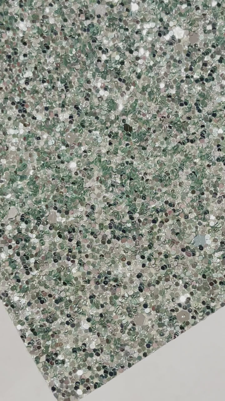 Teal Silver Shimmer Chunky Glitter