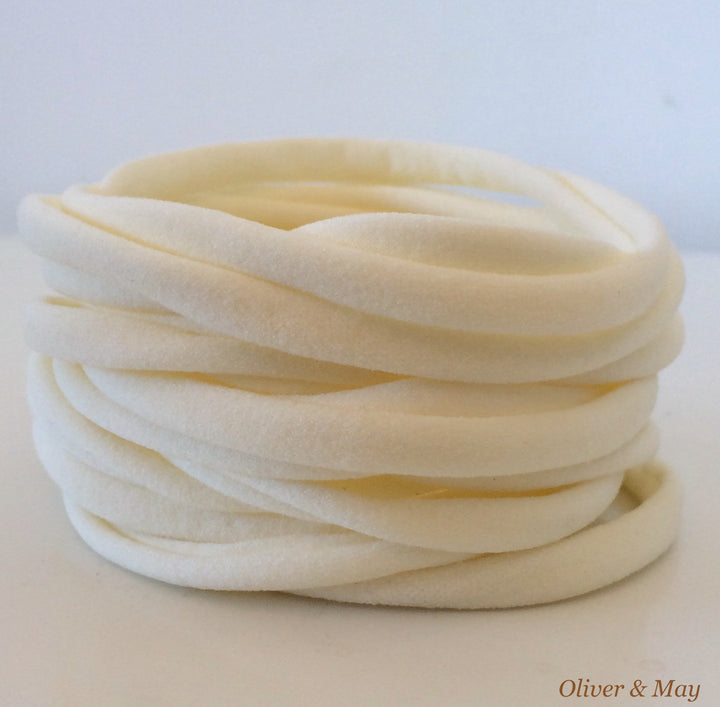 Cream Nylon Headbands