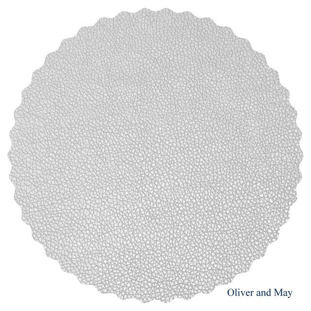 Mince 0,7 mm Feuille de similicuir gris argenté Taille A4 ou A5 Tissu en faux cuir gris argenté Petit motif litchi Cuir PU Similicuir mince