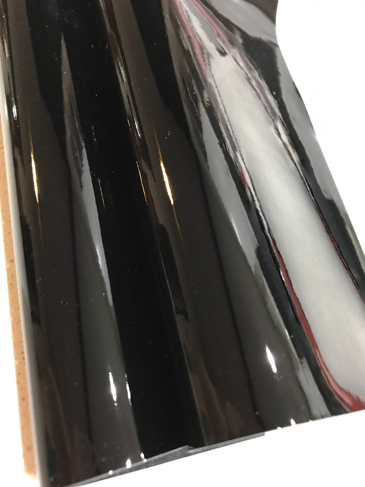 Black Patent Leatherette - Glossy Smooth Leatherette