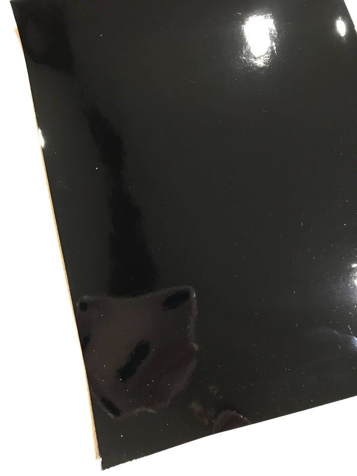 Black Patent Leatherette - Glossy Smooth Leatherette