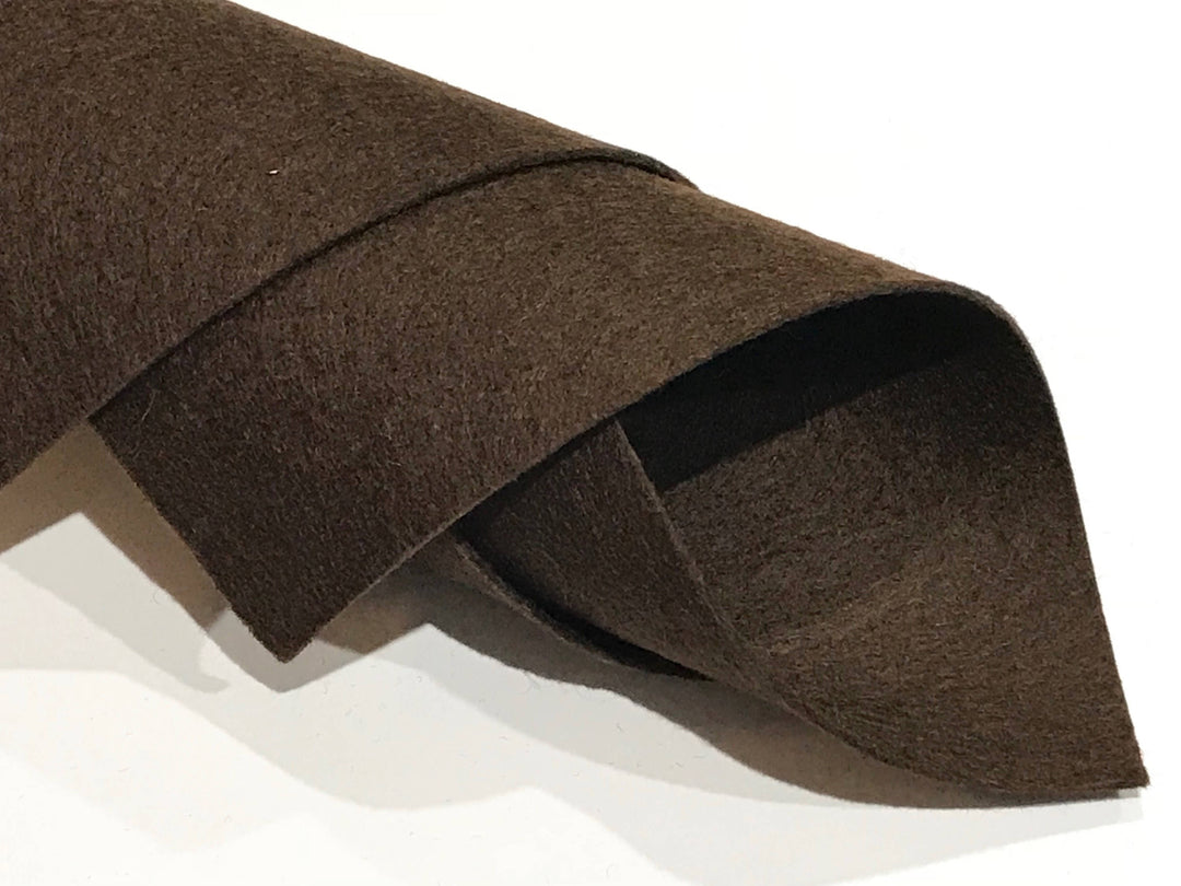 1mm Chocolate Brown Merino Wool Felt 8 x 11" Sheet - No. 36
