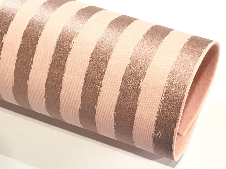 Feuilles de tissu double face Blush Rose Gold Stripes - Blush