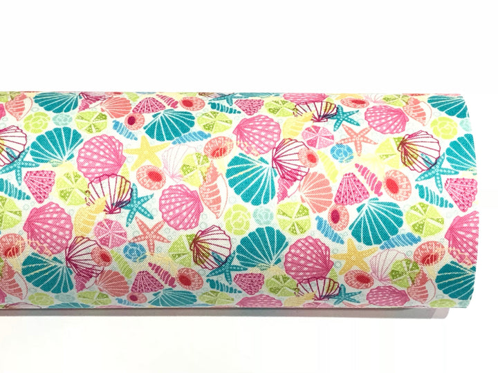 Coquillages de mer Feuilles de tissu double face Coquillages de plage Été