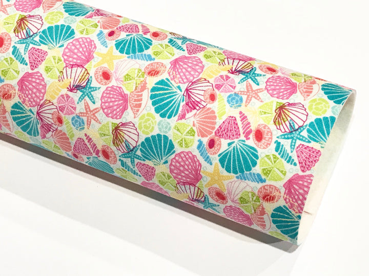 Coquillages de mer Feuilles de tissu double face Coquillages de plage Été