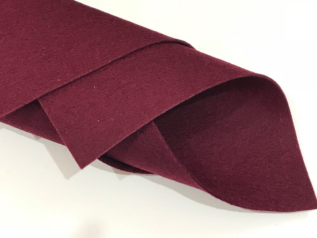 Maroon 100% Merino Wool Felt No. 24