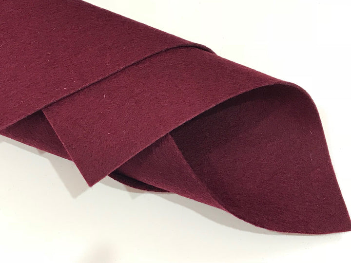 Maroon 100% Merino Wool Felt No. 24