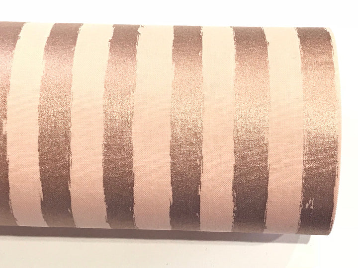 Feuilles de tissu double face Blush Rose Gold Stripes - Blush