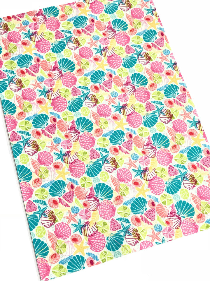 Coquillages de mer Feuilles de tissu double face Coquillages de plage Été