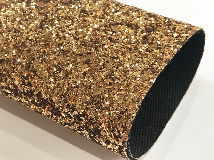 Dark Gold Chunky Glitter Canvas