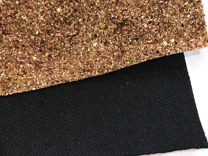 Dark Gold Chunky Glitter Canvas