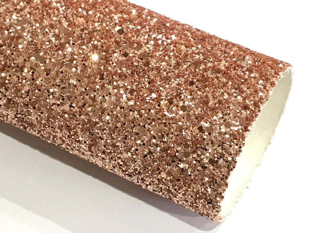 Rose Gold Glitter Fabric Sheet