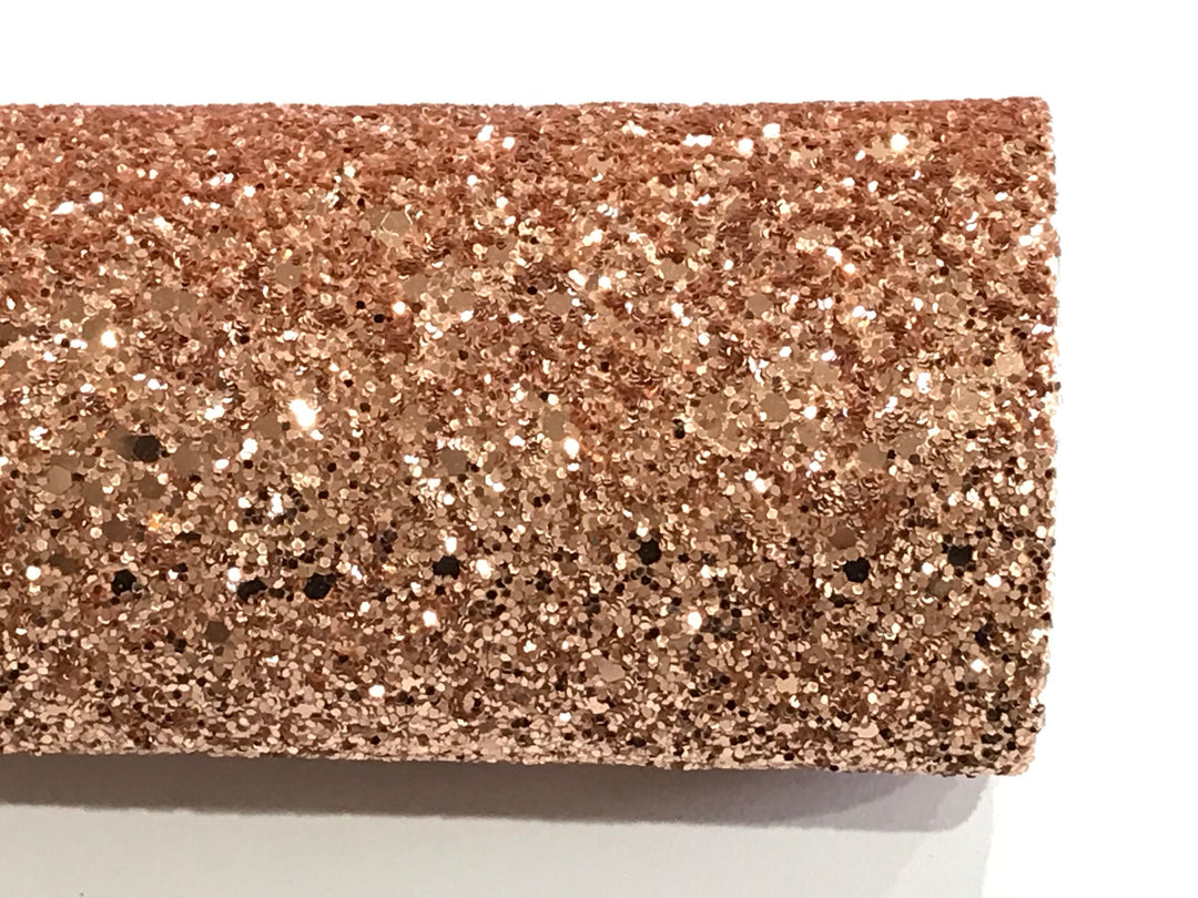 Rose Gold Glitter Fabric Sheet