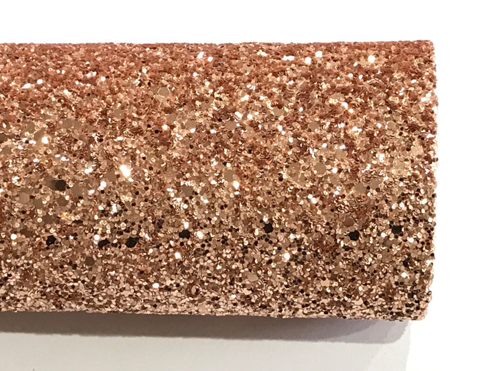 Rose Gold Glitter Fabric Sheet