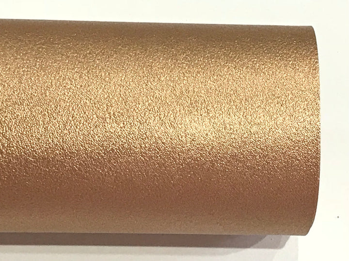 Smooth Thick Rose Gold Faux Leatherette Fabric