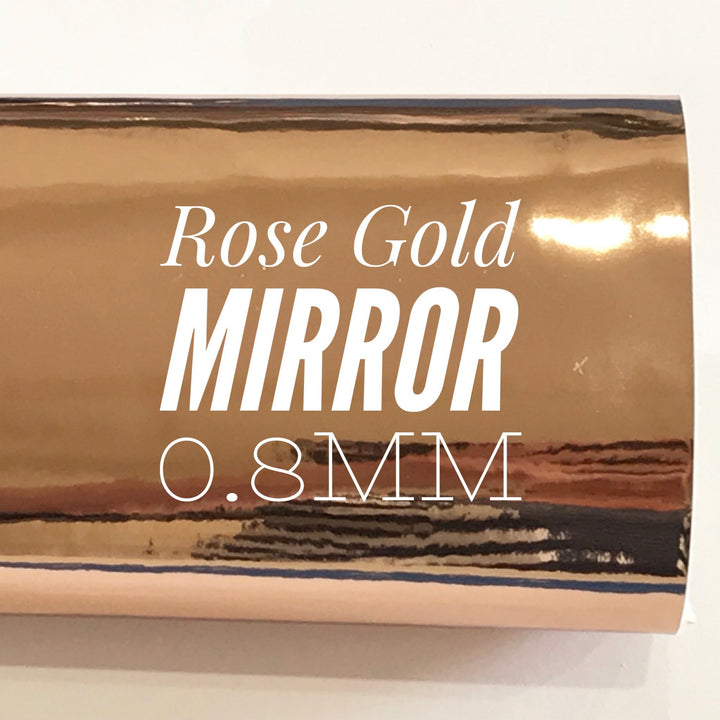 Cuir brillant d'or de rose de miroir d'épaisseur du similicuir reflété par or rose 0.8mm