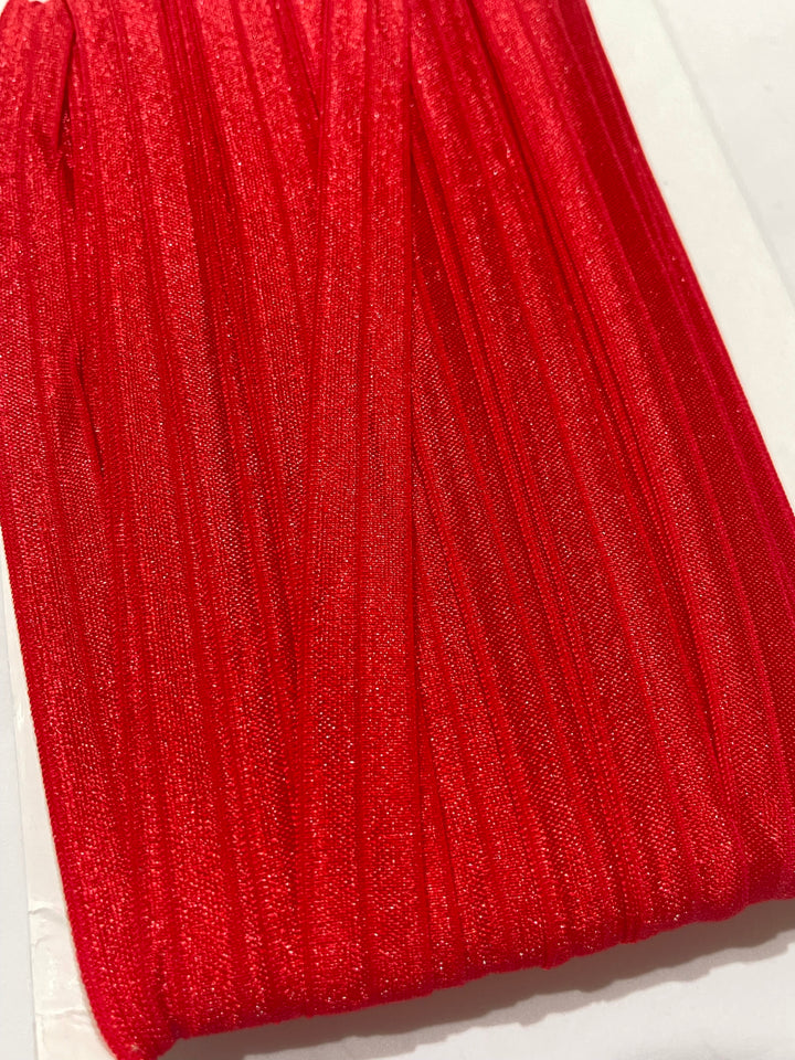 5 Yards Red 5/8” 16mm Foldover Elastic