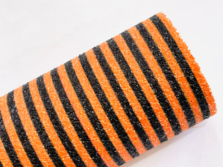 Mini lot en cuir pailleté orange noir