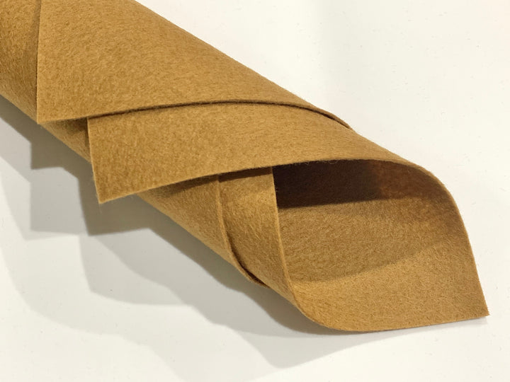 1mm Camel Merino Wool Felt A8 x 11" Sheet - No. 73