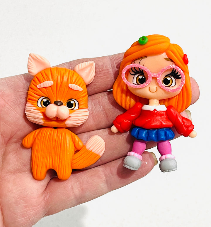 Red Panda Mei Bow Clay Embellishment - Pretty Maker