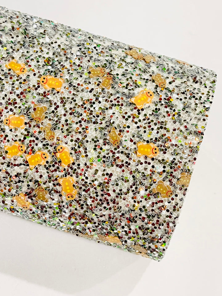 Gingerbread Men Multicoloured Christmas Chunky Glitter