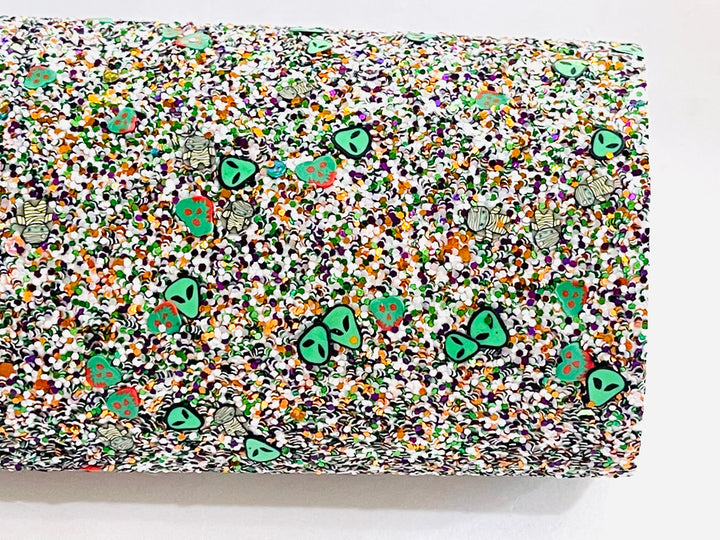 Alien Chunky Glitter Fabric Sheet