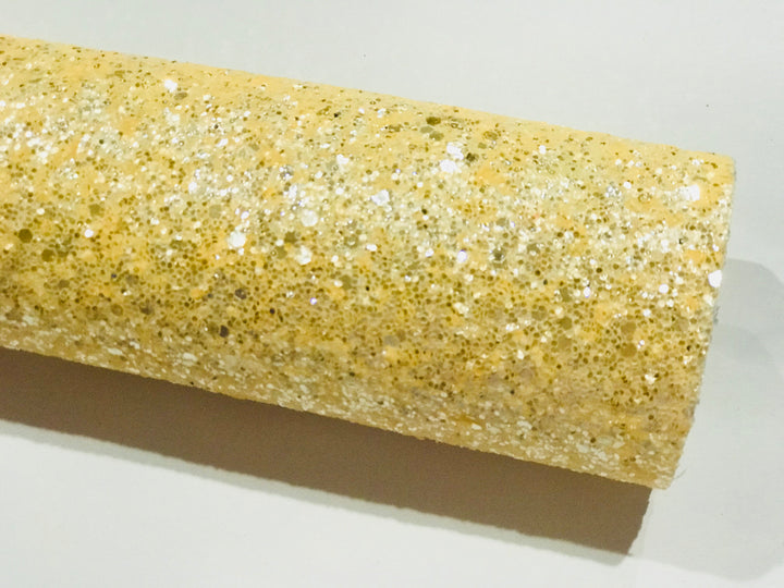 Feuille de grosses paillettes givrées Lemon Delight