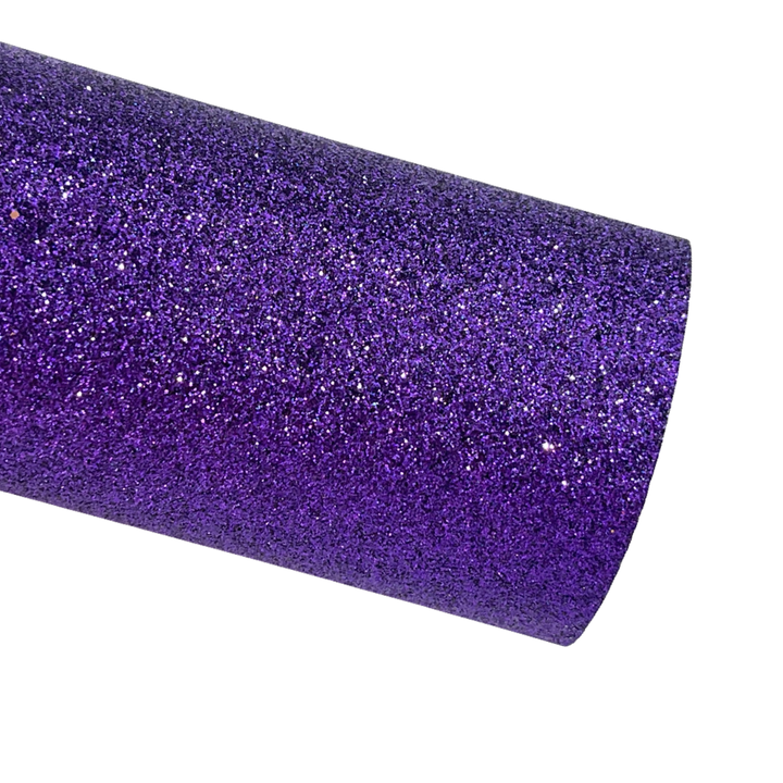 Royal Purple Fine Glitter Fabric Sheet Thin 0.65mm A4 or A5 Sheet - Great for Button Earrings