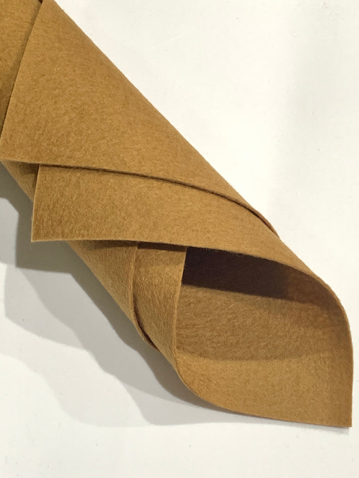 1mm Camel Merino Wool Felt A8 x 11" Sheet - No. 73