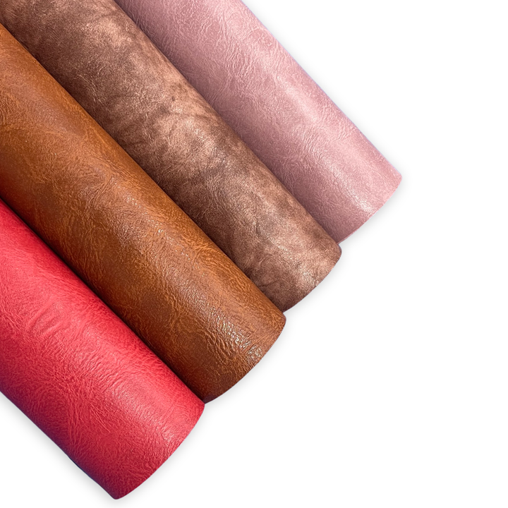 Mauve Distressed Faux Leatherette