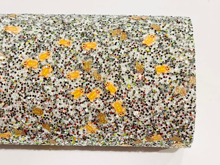 Gingerbread Men Multicoloured Christmas Chunky Glitter