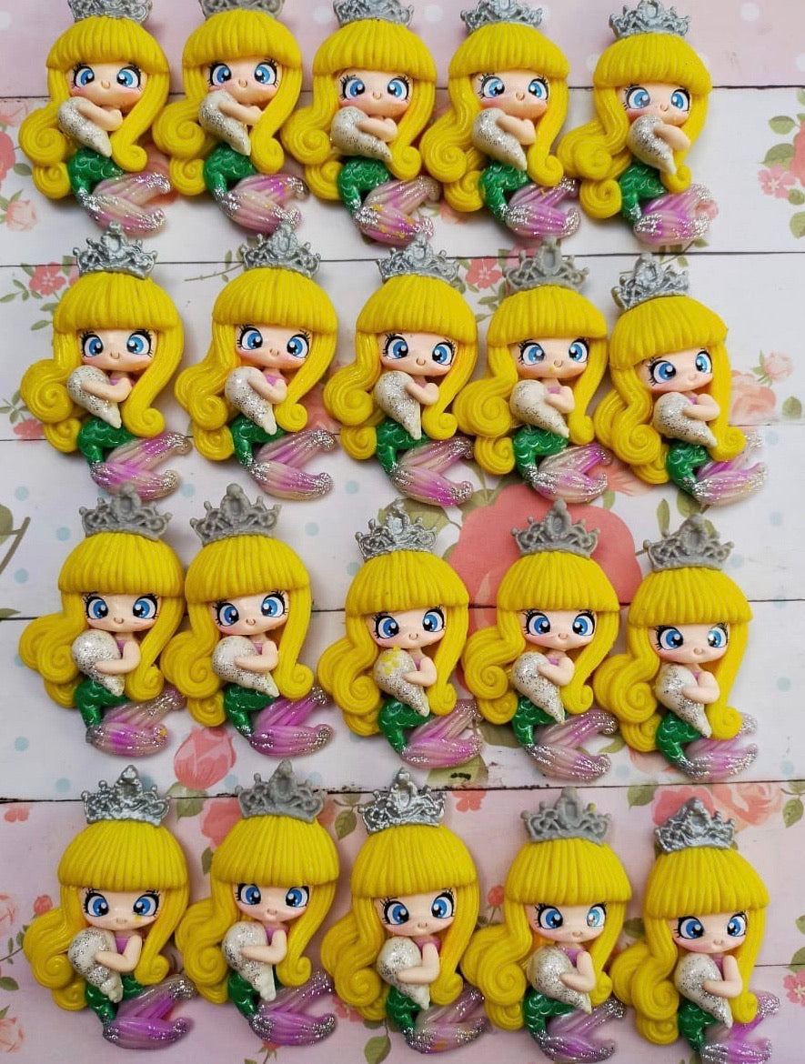 Mermaid Crown Princess Bow Clay Centre
