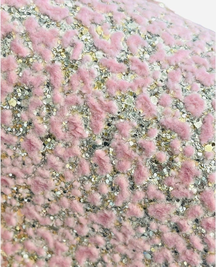 Gold Silver Pink Flocked Glitter