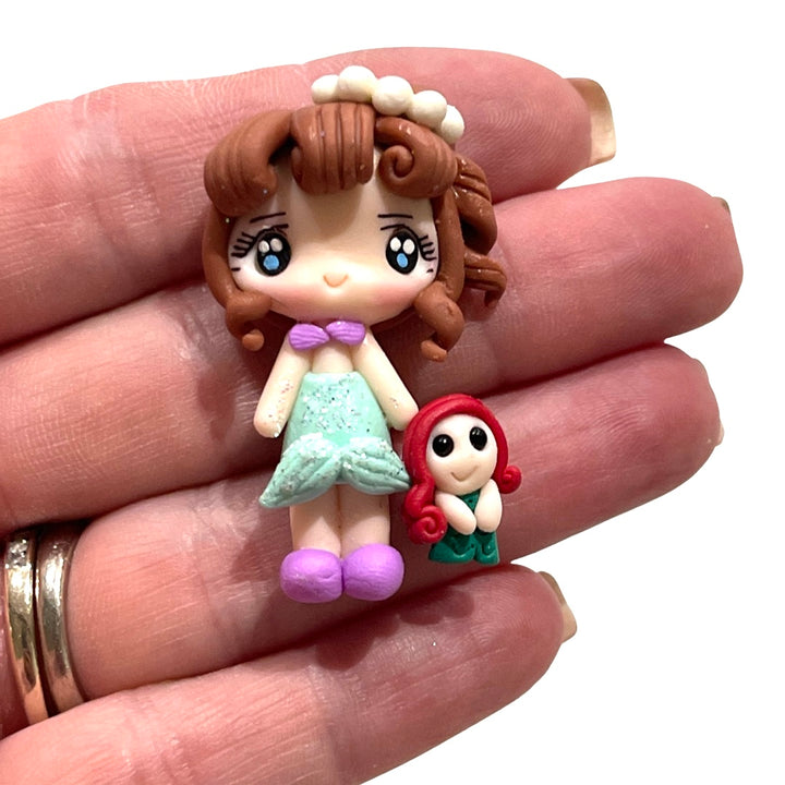 Mermaid Dress-up Bow Clay