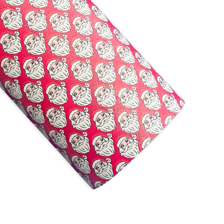 Similicuir lisse rouge Père Noël