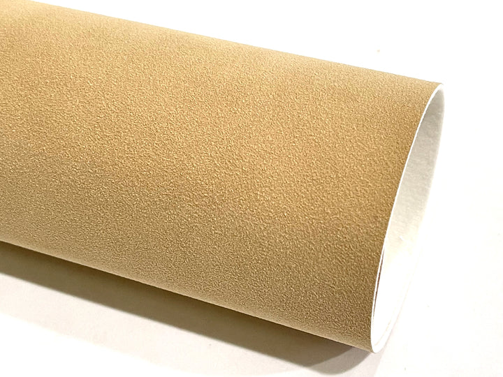 Feuille de similicuir suède fauve