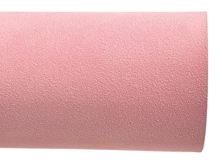 Feuille de similicuir en daim rose pâle