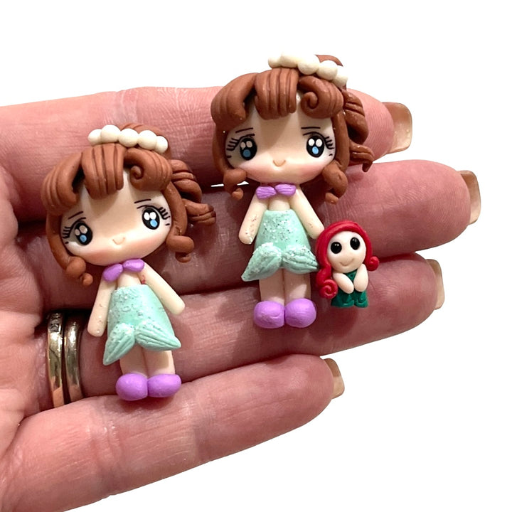 Mermaid Dress-up Bow Clay