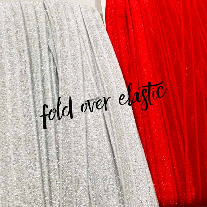 5 Yards Red 5/8” 16mm Foldover Elastic