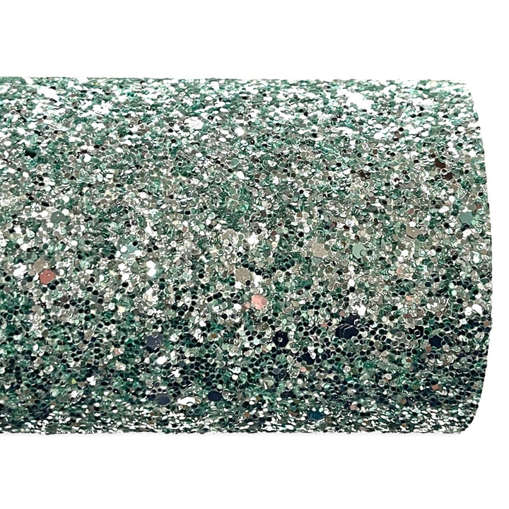 Teal Silver Shimmer Chunky Glitter