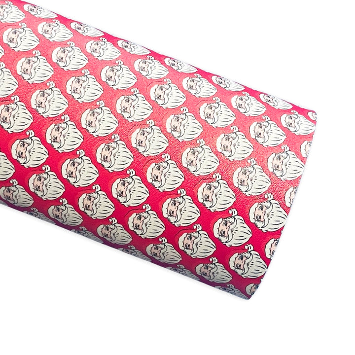 Similicuir lisse rouge Père Noël