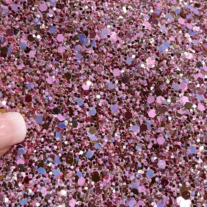 Madly Lilac Rose Gold Chunky Glitter