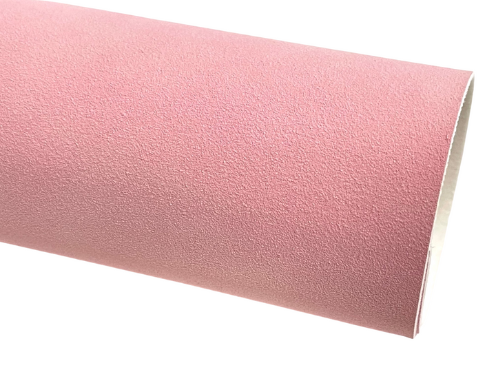 Feuille de similicuir en daim rose pâle